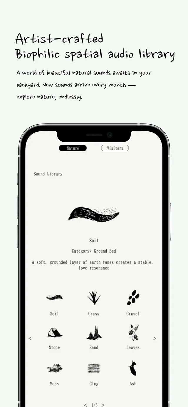 Artist-crafted biophilic spatial audio library